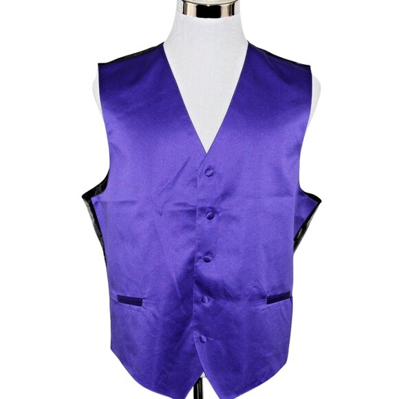 Vesuvio Napoli 2XL  XXL Vest Waist Coat 5 Button Formal Dress Prom Wedding Party - Picture 1 of 11